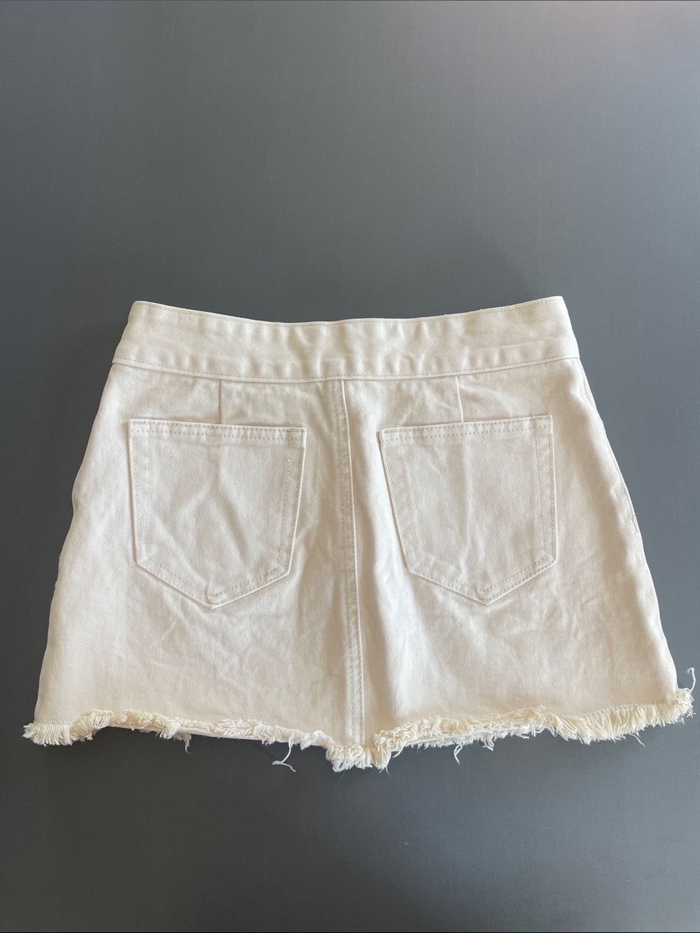 Brandy Melville Cream Denim Mini Skirt - Picture 3 of 6